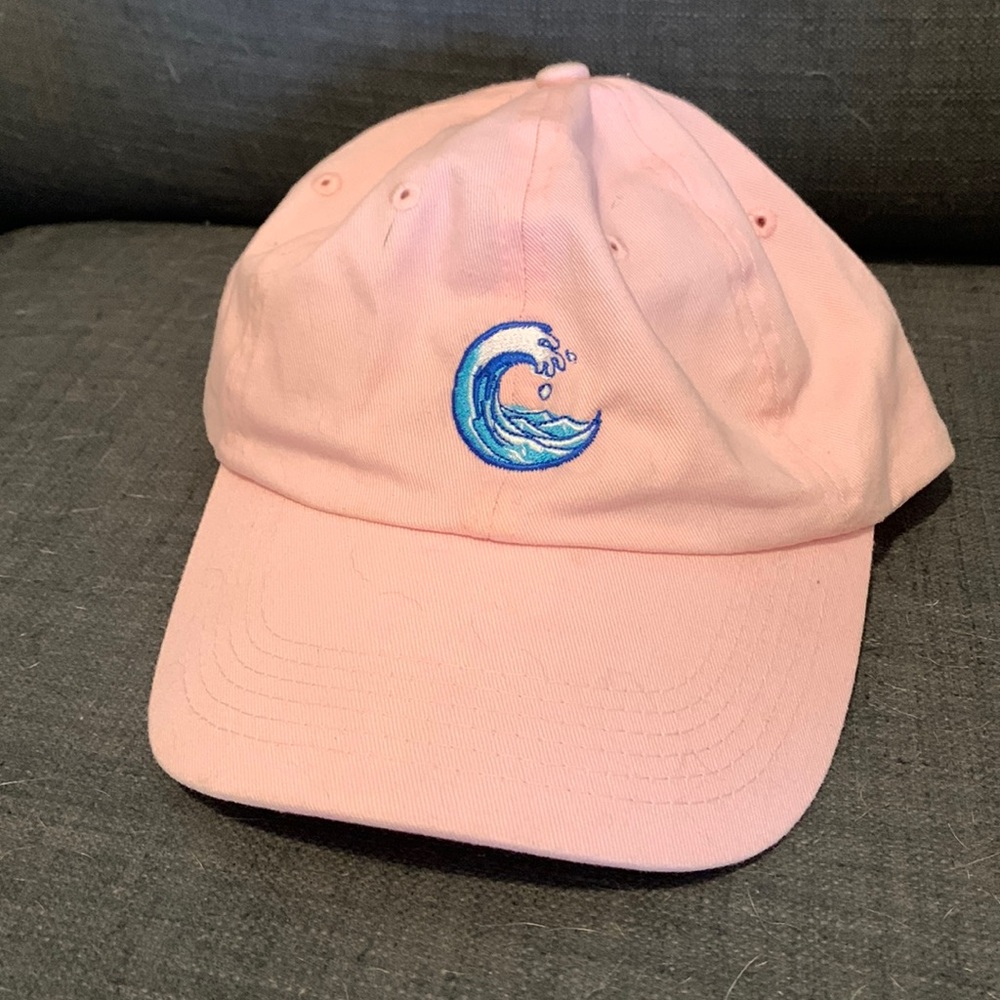 Pink tidal wave dad hat